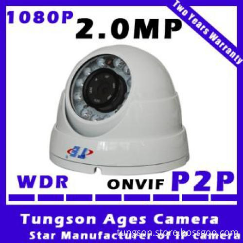ONVIF 1/3\'\' 2 Megapixel Aptina CMOS 1080P Ir Ip Camera with sd slot